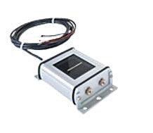 Solar-Log Box mit PV-Modul, Sonneneinstrahlung und Temperatursensor