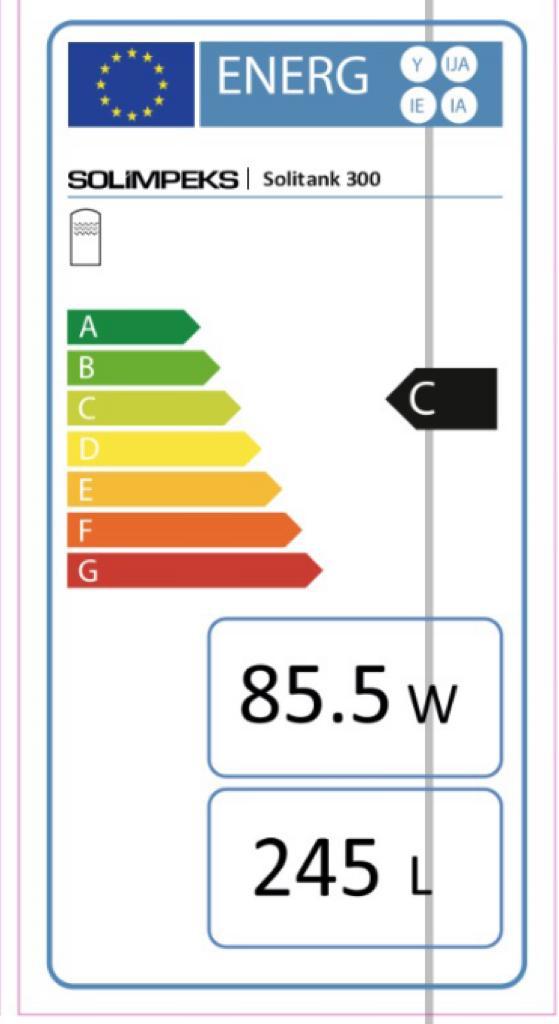 Solimpeks SOLITANK Vertikal stehender Warmwasserspeicher/Wärmetauscher 300L mit Wärmetauscher 3,83 m2