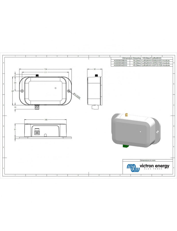 Victron Energy Kommunikationsmodul LoRaWAN AU915-928
