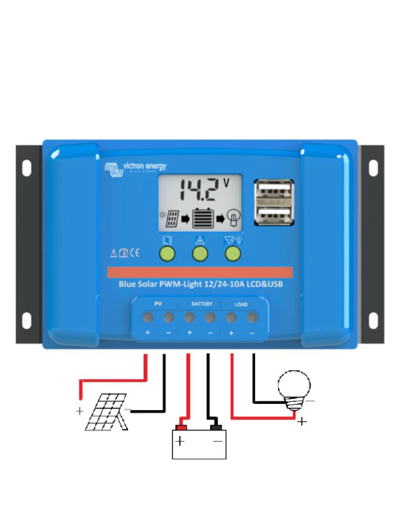 Victron Energy Laderegler BlueSolar PWM 12/24 V - 5 A