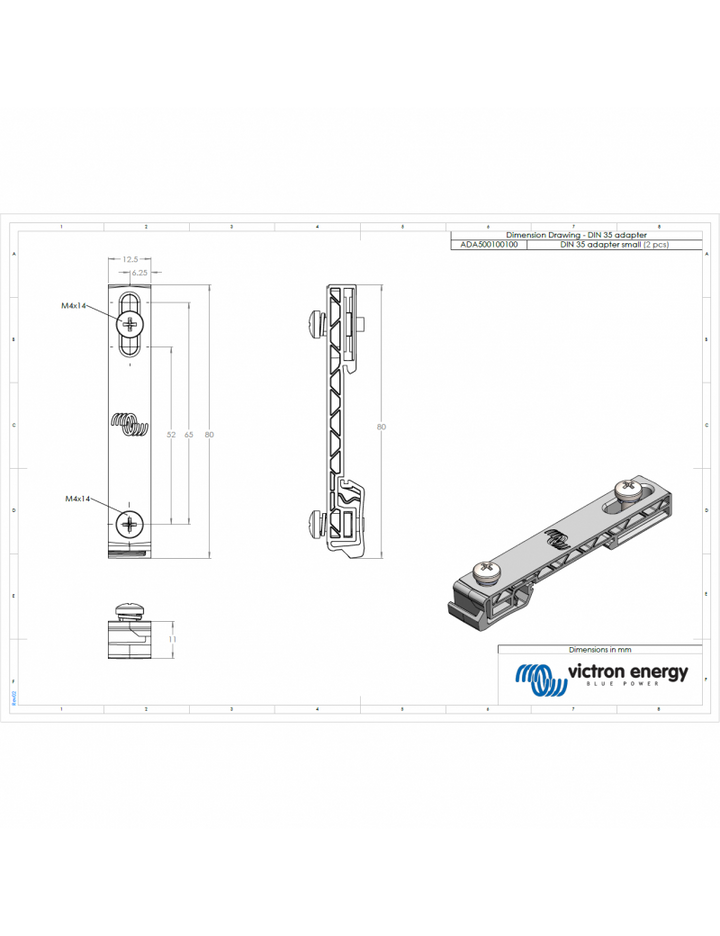 Victron Energy Montageadapter für Carbo-GX Modul
