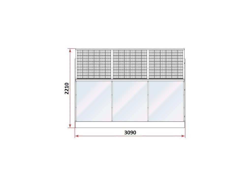 Volteco Gewächshaus mit Photovoltaik STD 60 - 1,92 kW (PMMA massiv 3mm)
