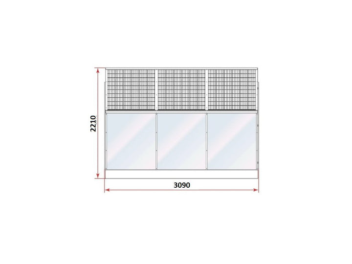 Volteco Gewächshaus mit Photovoltaik STD 60 - 1,92 kW (PMMA massiv 3mm)
