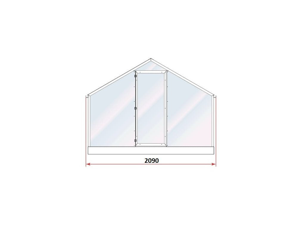 Volteco Gewächshaus mit Photovoltaik STD 60 - 1,92 kW (PMMA massiv 3mm)