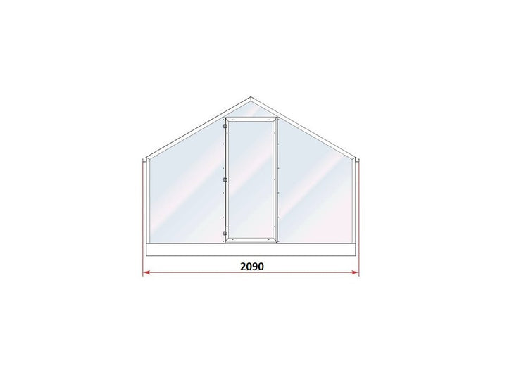 Volteco Gewächshaus mit Photovoltaik STD 60 - 1,92 kW (PMMA massiv 3mm)