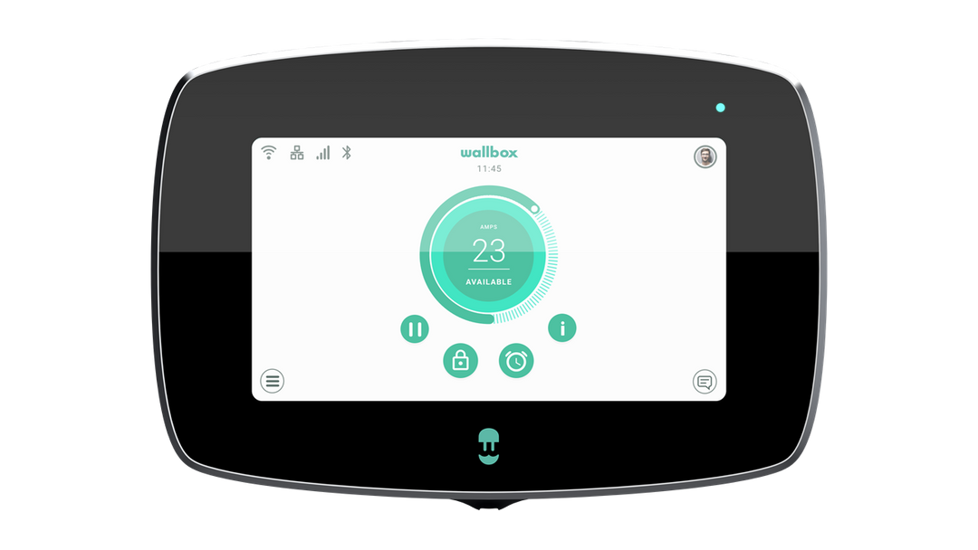 WALLBOX EV-Ladegeräte Commander 2 22 kW, 5 Meter, Typ 2, 4G, Schwarz, 3PH, IP54