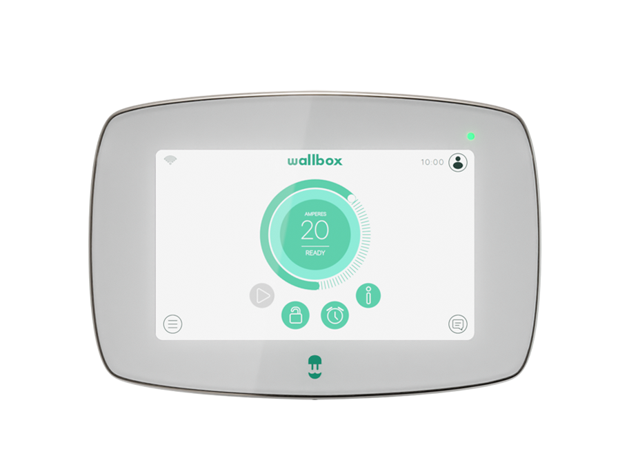 Wallbox Commander 2 EV-Ladegeräte 22 kW, 7 Meter, Typ 2, 4G Weiß, 3PH, IP54