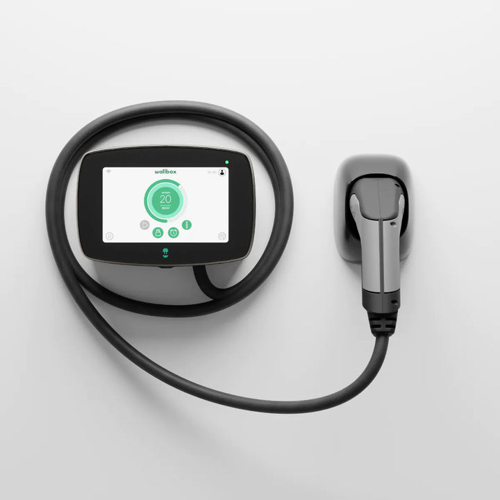 Wallbox Commander 2 EV-Ladegeräte 22 kW, 7 Meter, Typ 2, Schwarz, 3PH, IP54
