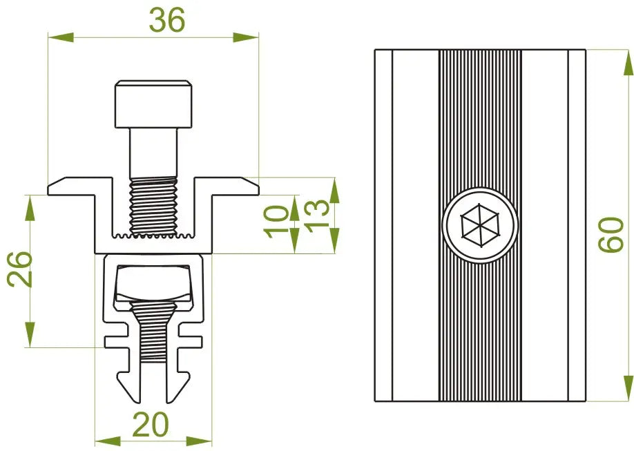 Baks Zwischenhalter für KLICK-PUFK-Paneele