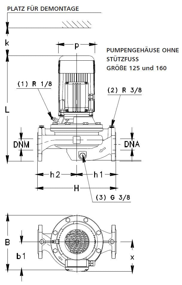 LOWARA Inline-Kreiselpumpe FCE 65-160/75/P