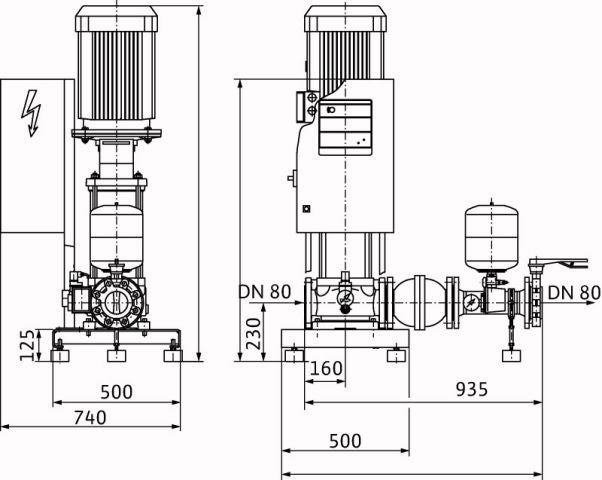 Wilo Druckerhöhungsanlage Economy CO-1 MVI 5204/ ER